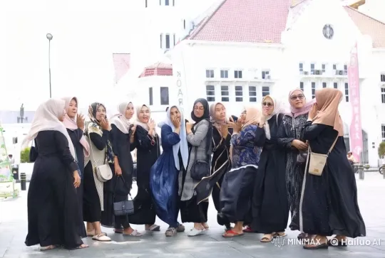 Women in Hijabs Practice Kung Fu in Plaza – AI Generated Video | Hailuo AI
