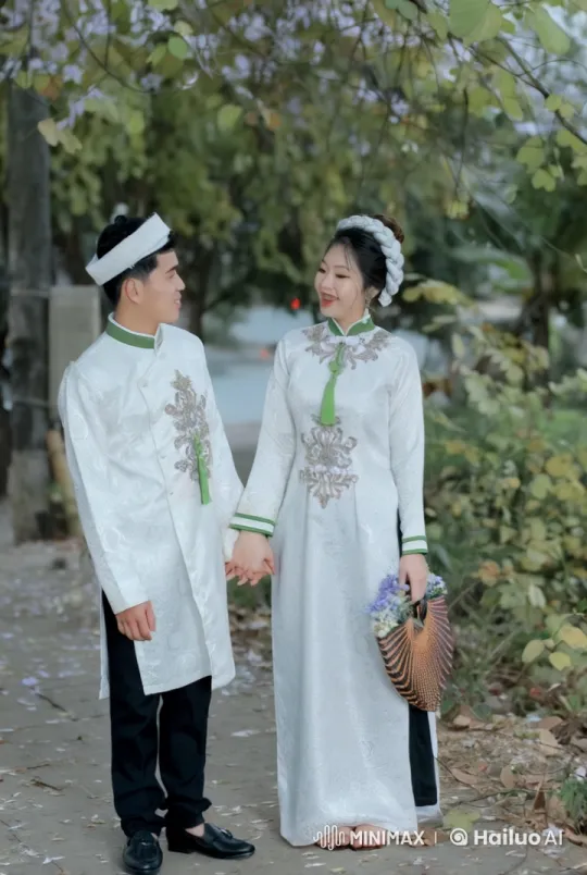 Traditional Attire Kung-Fu Exchange in Lush Setting – AI Generated Video | Hailuo AI