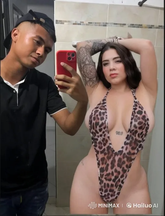 Couple Takes Intimate Selfie in Bathroom Mirror – AI Generated Video | Hailuo AI