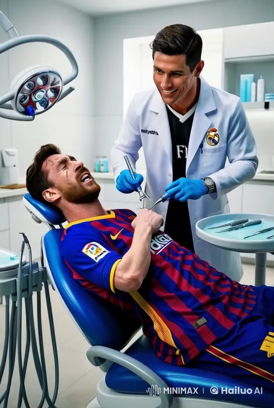 Dentist Examines Patient in Football Jersey – AI Generated Video | Hailuo AI