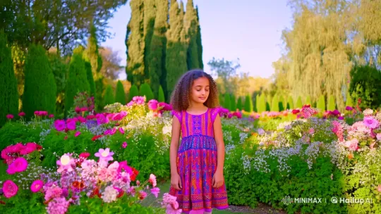 Maryam in the Enchanted Garden: A Cinematic Exploration – AI Generated Video | Hailuo AI