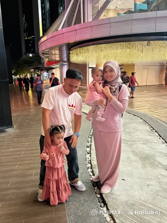 Family Performs Martial Arts in Shopping Center Backdrop – AI Generated Video | Hailuo AI