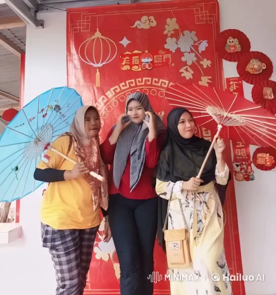 Festive Kungfu Routine with Parasols and Chinese Decor – AI Generated Video | Hailuo AI