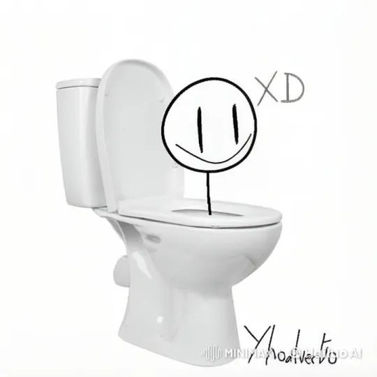 Animated Stick Figure Sings 'Skibidi Toilet' on White Toilet – AI Generated Video | Hailuo AI