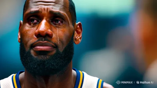LeBron James: Emotional Close-Up in Intimate Scene – AI Generated Video | Hailuo AI