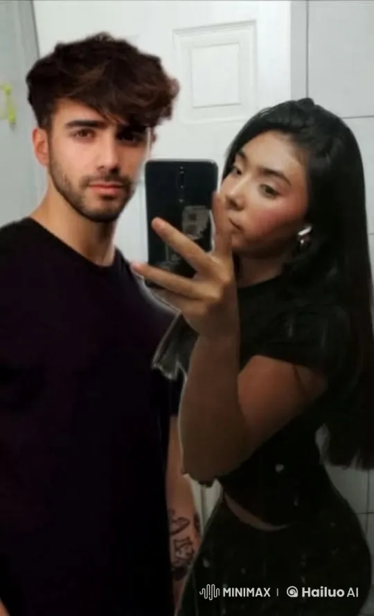 Boy and Girl Embrace and Kiss in Mirror Reflection – AI Generated Video | Hailuo AI