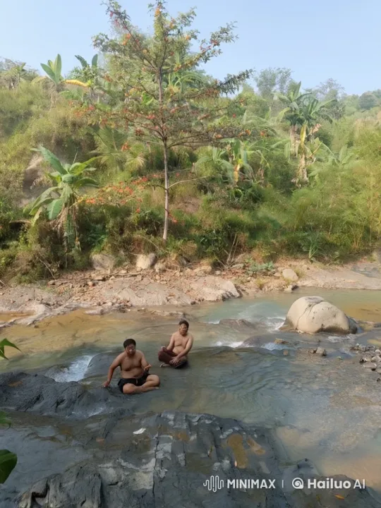 Kungfu Masters Fight in Serene Stream Setting – AI Generated Video | Hailuo AI