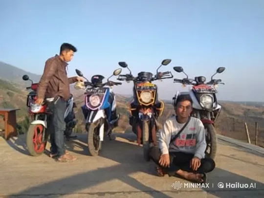 Kungfu Shaolin Display on Hilltop with Motorbikes – AI Generated Video | Hailuo AI