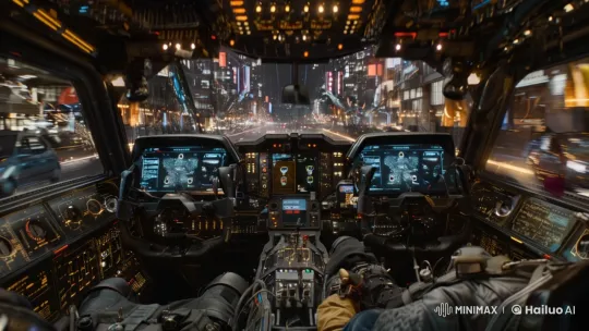 Futuristic City Drive: High-Speed Pilot's Perspective – AI Generated Video | Hailuo AI