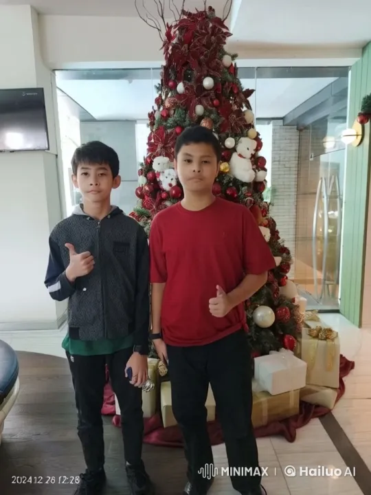 Boys Display Kungfu Skills in Festive Christmas Setting – AI Generated Video | Hailuo AI