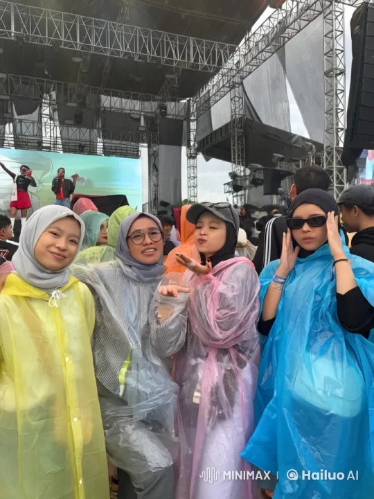 Colorful Ponchos Showcase Martial Arts at Concert – AI Generated Video | Hailuo AI