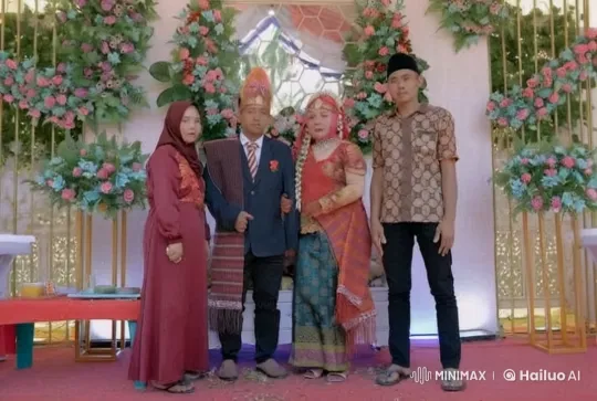 Family Showcases Martial Arts at Wedding Celebration – AI Generated Video | Hailuo AI