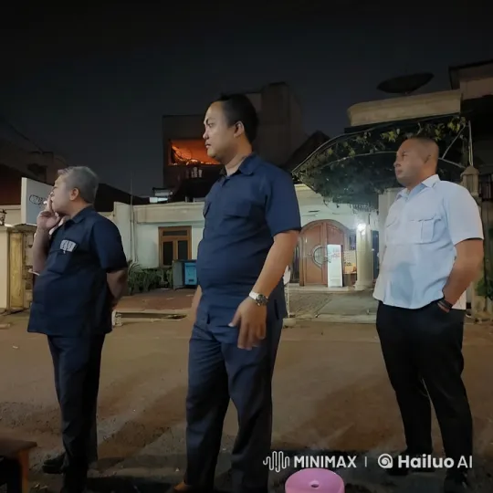 Nighttime Kungfu Performance by Three Men in Uniform – AI Generated Video | Hailuo AI