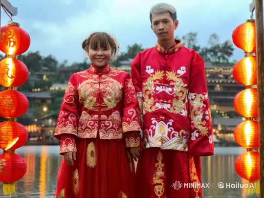 Traditional Chinese Kung Fu Display by Lantern-Lit Lakeside – AI Generated Video | Hailuo AI