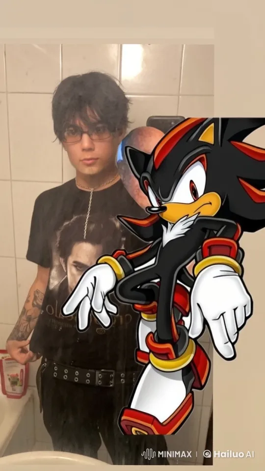 Shadow the Hedgehog and Fan's Romantic, Tattooed, Action-Packed Bathroom Kiss – AI Generated Video | Hailuo AI