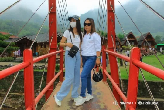 Traditional Kungfu Display on Serene Mountain Bridge – AI Generated Video | Hailuo AI