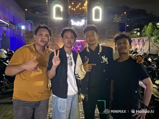 Young Men Practice Kung Fu in Nighttime Urban Setting – AI Generated Video | Hailuo AI