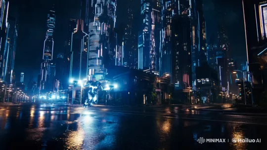 Rogue Agent Evades Drones in Futuristic Neon City – AI Generated Video | Hailuo AI
