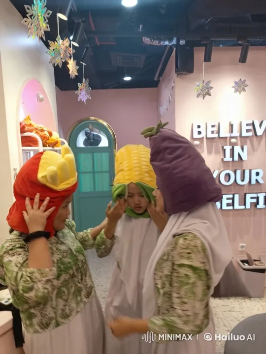 Playful Kung Fu Comedy with Oversized Fruit Hats – AI Generated Video | Hailuo AI