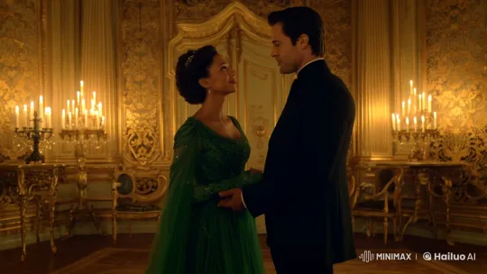 Intimate Baroque Room: Couple's Anticipated Kiss – AI Generated Video | Hailuo AI