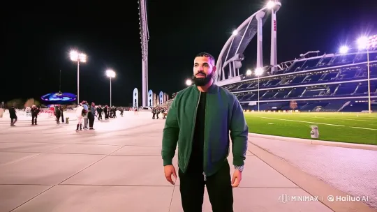 Man Walks Confidently into Super Bowl Stadium Amid Fan Adulation – AI Generated Video | Hailuo AI
