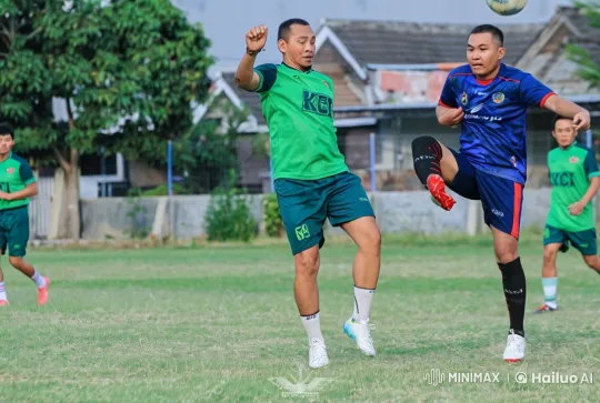 Intense Soccer Duel: Agile Moves on Green Field – AI Generated Video | Hailuo AI