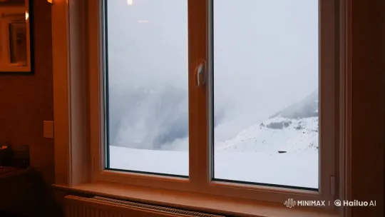Intimate Window to the Blizzard's Beauty – AI Generated Video | Hailuo AI