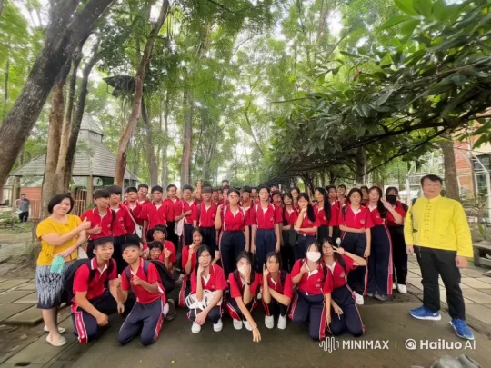 Students in Red Uniforms Practice Kungfu in Forest – AI Generated Video | Hailuo AI