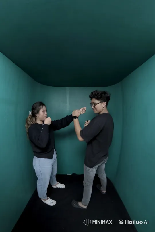 Teal Room Kung Fu Sparring Match – AI Generated Video | Hailuo AI