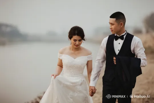 Kung Fu Wedding: Bride and Groom's Riverside Battle – AI Generated Video | Hailuo AI