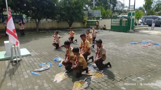Scouts Practicing Coordination and Discipline in Outdoor Courtyard – AI Generated Video | Hailuo AI