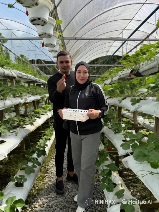 Lush Greenhouse Kungfu Showdown with Strawberries – AI Generated Video | Hailuo AI