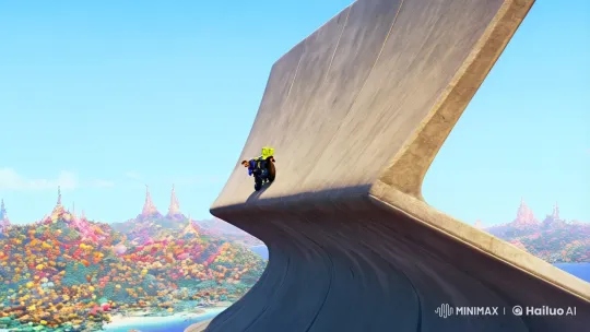 Tom Cruise and SpongeBob's High-Speed Motorbike Stunt – AI Generated Video | Hailuo AI
