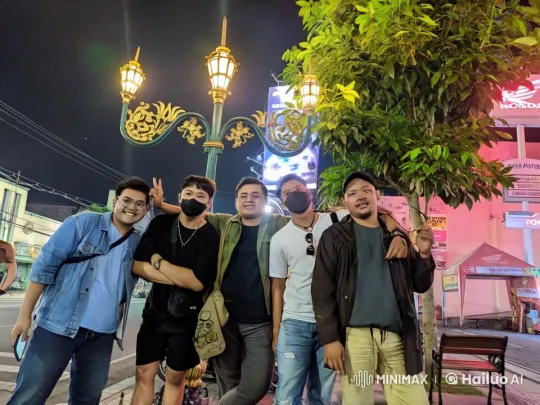 Friends Perform Dynamic Kungfu Under Neon Lights – AI Generated Video | Hailuo AI