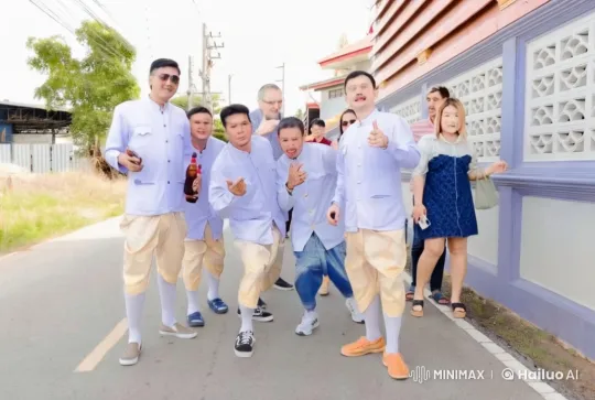 Traditional Kungfu Practitioners Showcase Skills in Energetic Street Display – AI Generated Video | Hailuo AI
