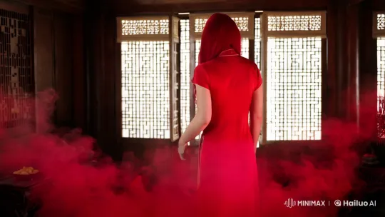 Chinese Room: Red Smoke Transforms into a Demonic Woman – AI Generated Video | Hailuo AI