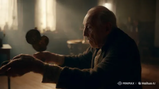Elderly Dancer: Graceful Moves in Dim Light – AI Generated Video | Hailuo AI