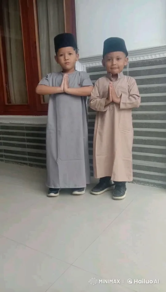 Boys in Traditional Attire Engage in Playful Mock Combat – AI Generated Video | Hailuo AI