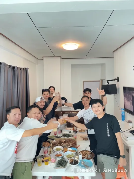 Intense Kung Fu Fight Breaks Out at Dinner Gathering – AI Generated Video | Hailuo AI