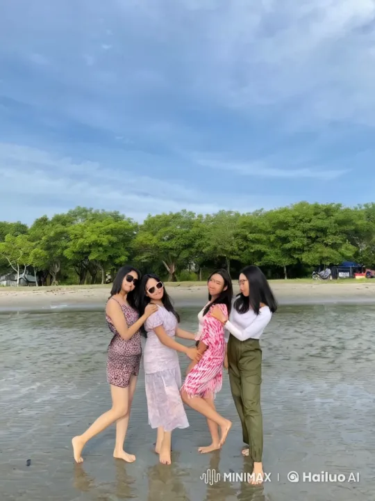 Women Practicing Martial Arts on Beach – AI Generated Video | Hailuo AI