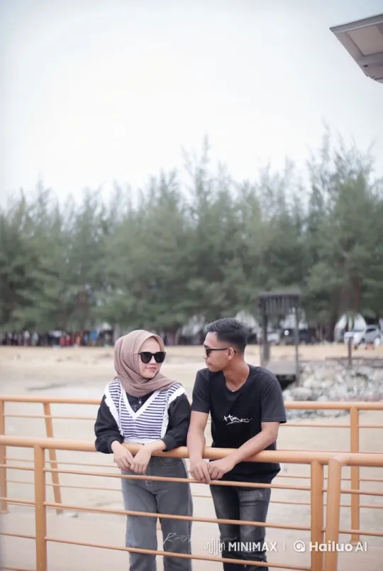 Young Couple's Intimate Moment by the Seaside – AI Generated Video | Hailuo AI
