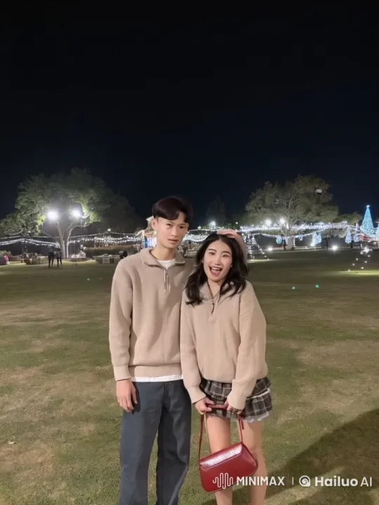 Couple's Enchanting Nighttime Kung Fu Fight in Festive Garden – AI Generated Video | Hailuo AI
