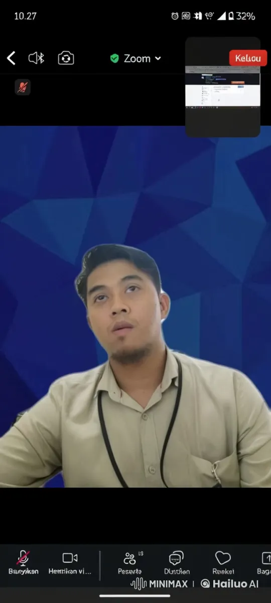 Zoom Call: Kungfu Performance in Geometric Background – AI Generated Video | Hailuo AI