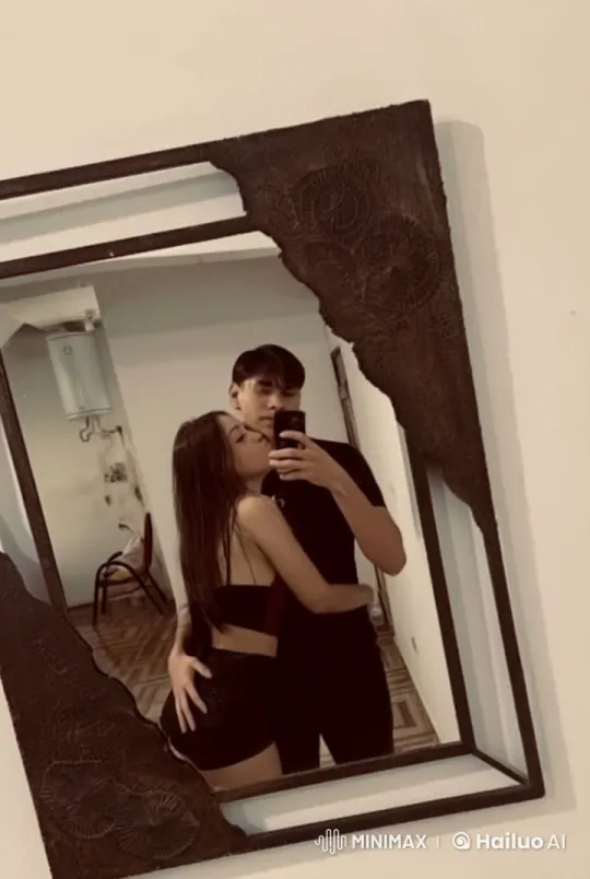 Couple's Intense Argument Captured in Mirror Reflection – AI Generated Video | Hailuo AI