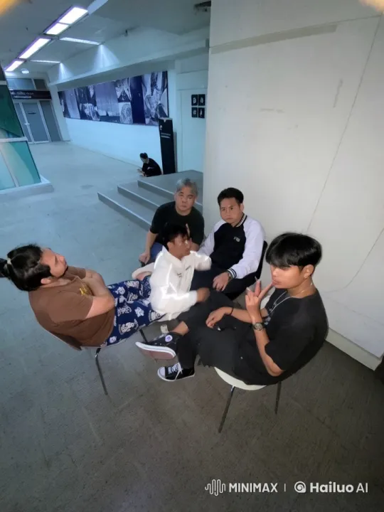 Five Individuals Engage in Energetic Kung Fu Battle in Hallway – AI Generated Video | Hailuo AI