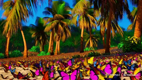 Beach Paradise Turned Chaotic by Hurricane and Sharks – AI Generated Video | Hailuo AI