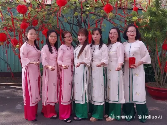 Seven Women in Pink and White Perform Synchronized Kung Fu – AI Generated Video | Hailuo AI