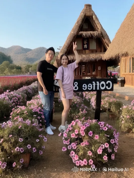 Friends Perform Kung Fu in Scenic Flower Field – AI Generated Video | Hailuo AI