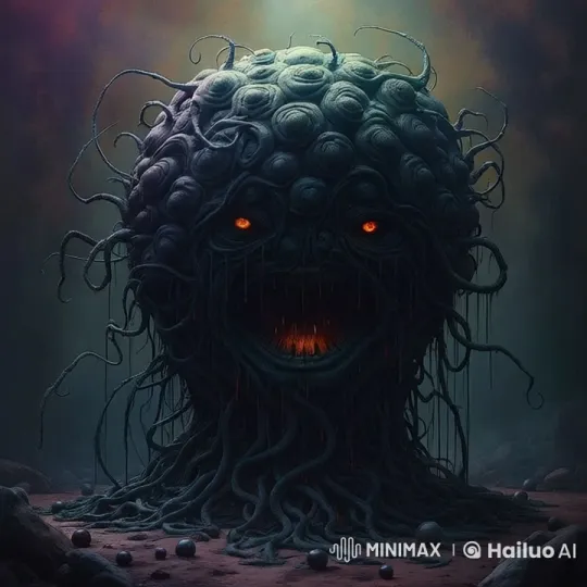 Eerie Bubble Gum Creature in Haunting Atmosphere – AI Generated Video | Hailuo AI