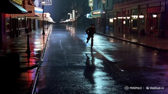 1950s Noir Scene: Reese's Urgent Search in Time-Travel Tension – AI Generated Video | Hailuo AI